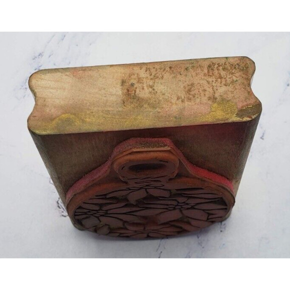 Rubber Stampede Posh Impressions Poinsettia Ornament Wood Mounted Rubber Stamp - Picture 6 of 9